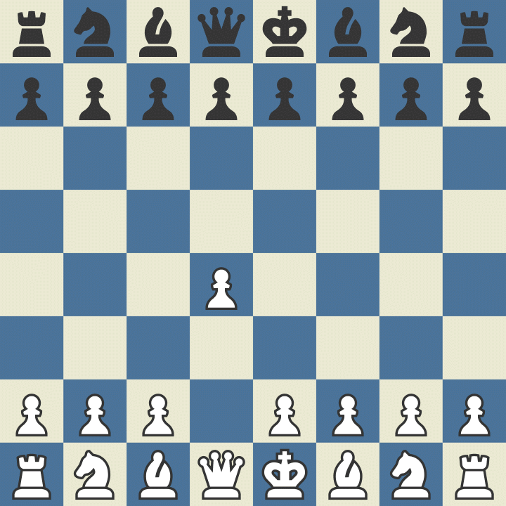 A chess game in progress